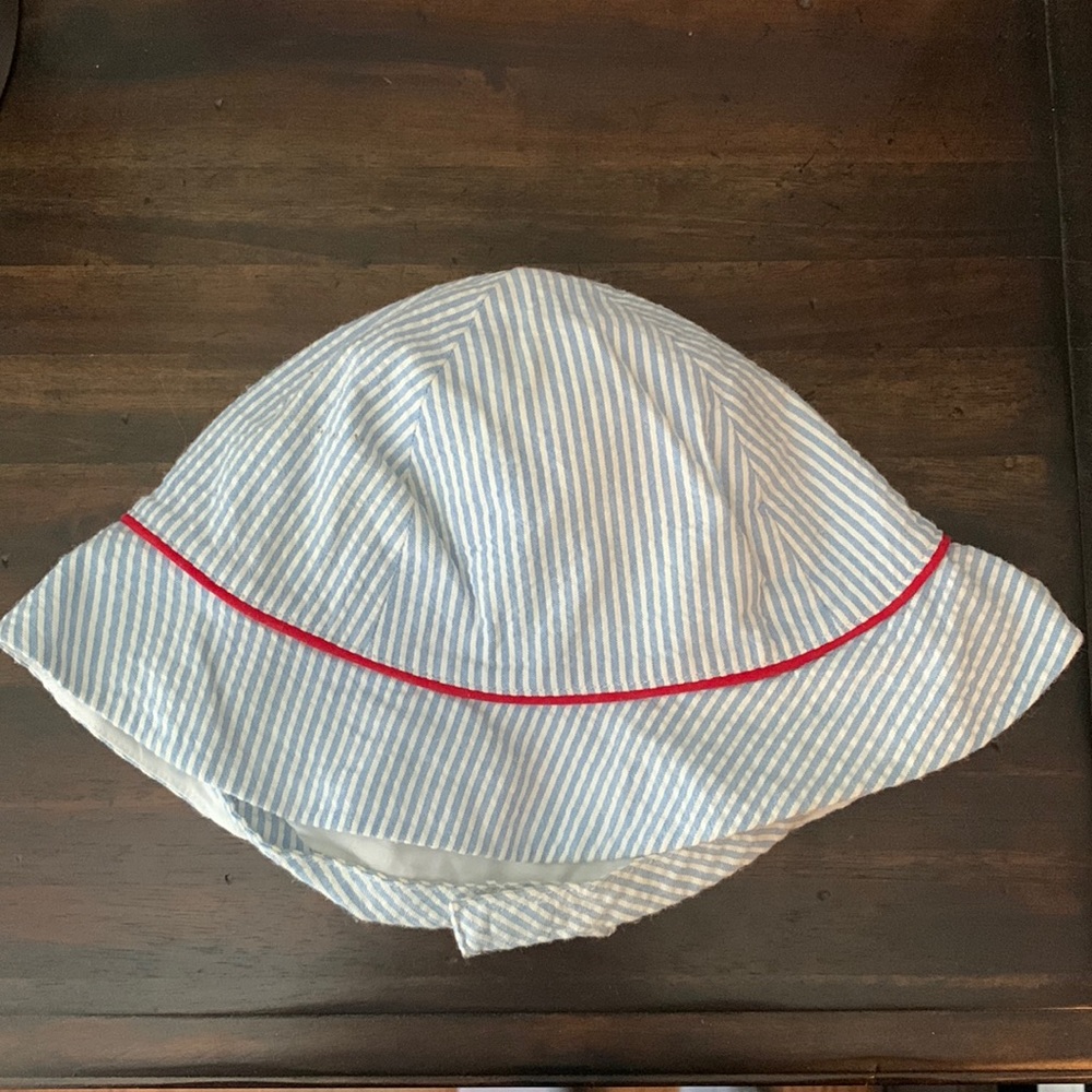 Talbots kids pinstripe sun hat